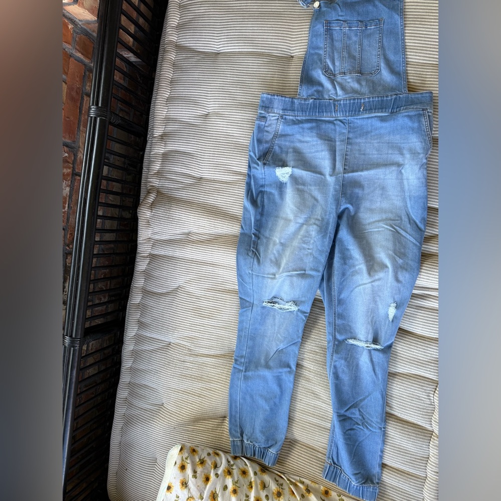 Nwot  guess Denim jogger Overalls